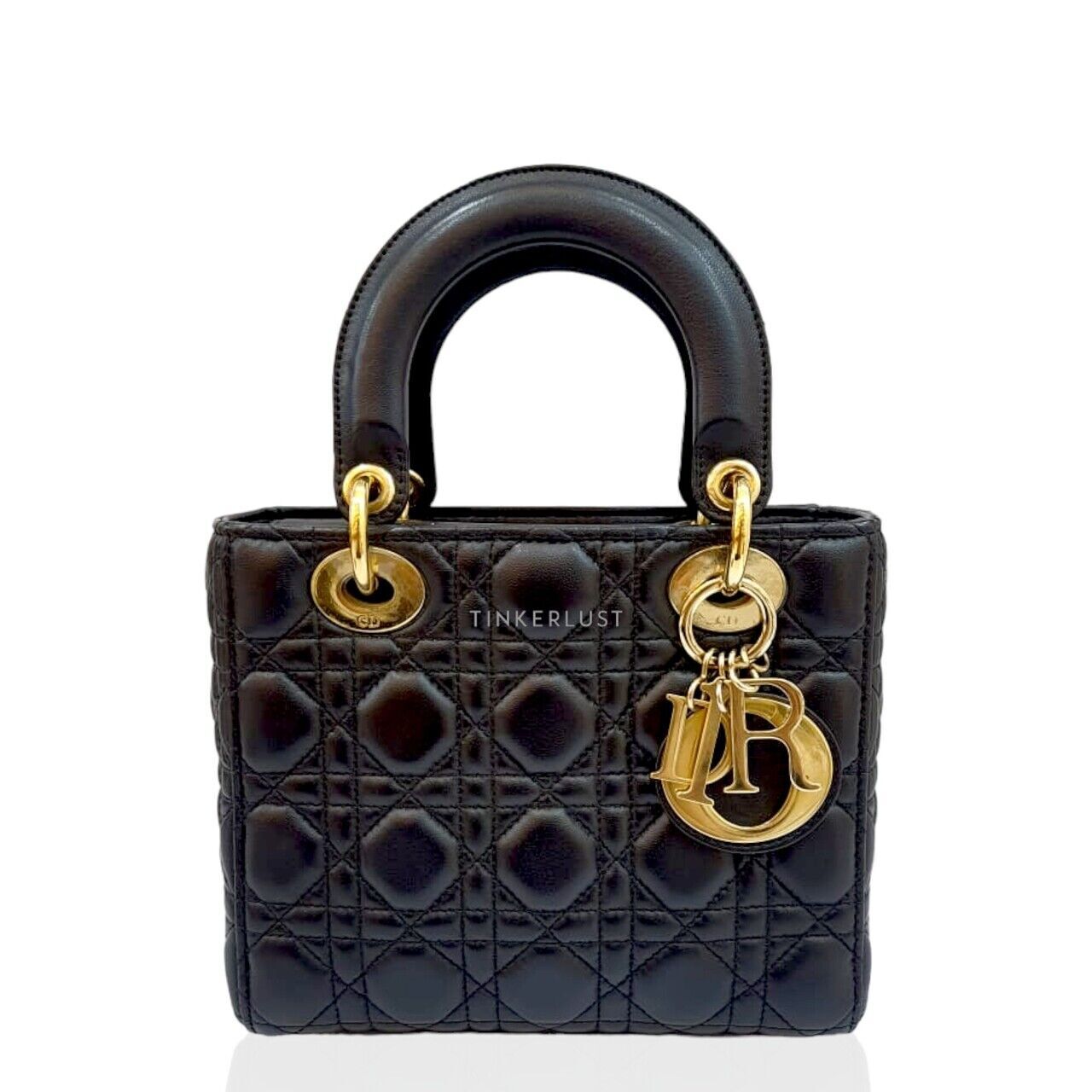 tas satchel Christian Dior Lady Dior Small Black GHW 2018 Satchel Bag Tinkerlust